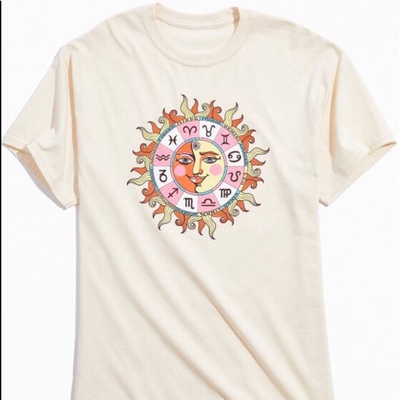 Urban Outfitters Other - Urban Outfitters Astrology Wheel T
ribbed crew S